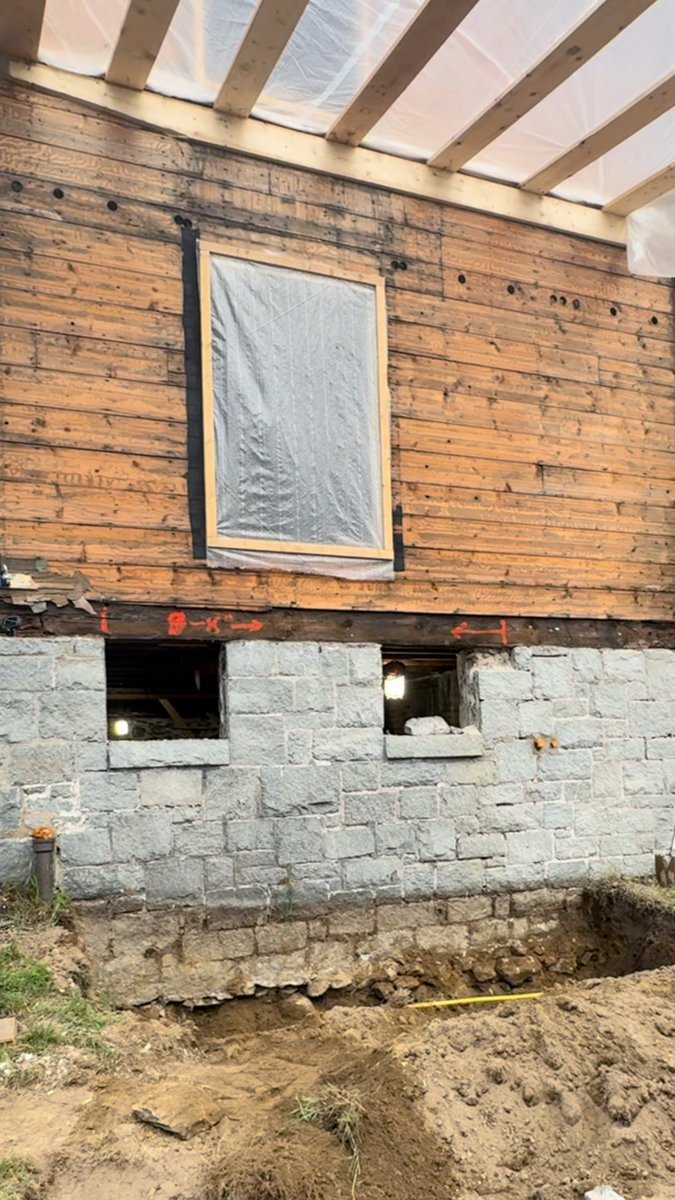 🚧 Take it from Mark McCullough—cutting through granite is no small feat! But that's the task at hand to give #TOHWestford a new garage. Thankfully, our stone-cutting specialist brought one of his biggest saws for the job! 💪🔨