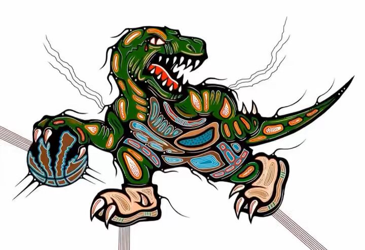 In Ojibwe our word for raptor is getekaadignebik. Also translates to ancient alligator standing. Art by Nyle Johnston. Music by Rez Dogz.