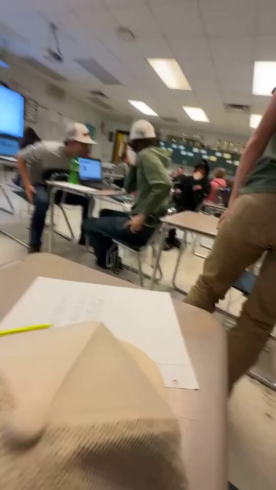 country boy crashes out in class