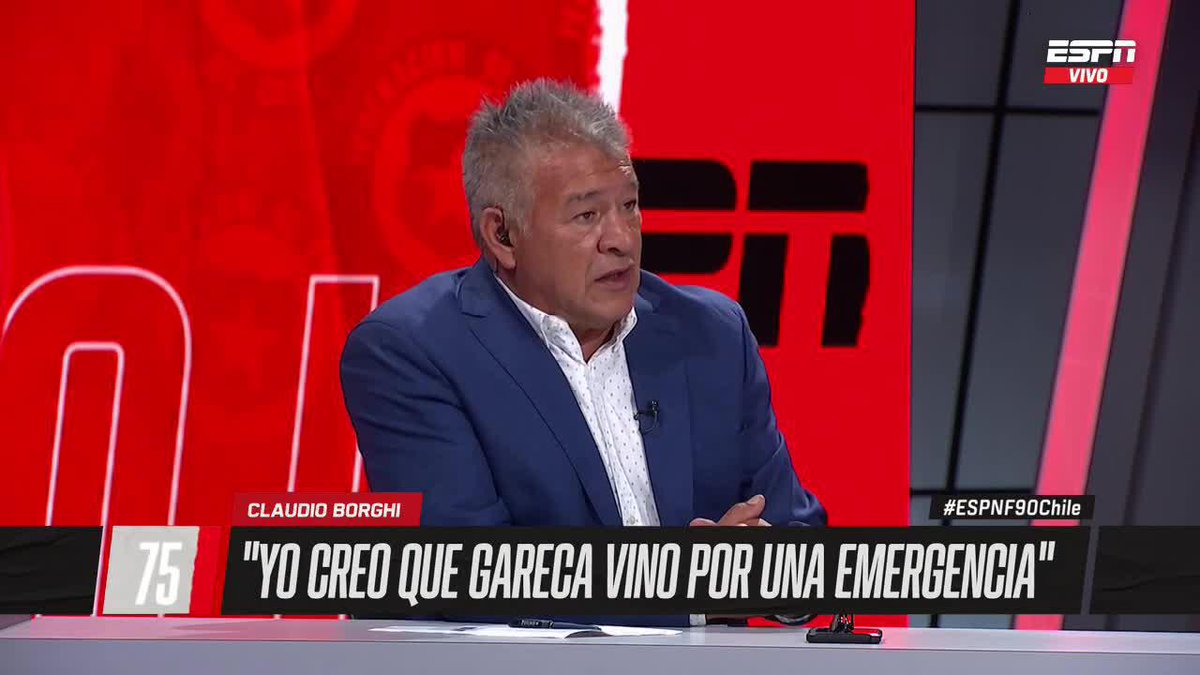 "A GARECA LO VEO MUY LEJANO Y DISTANTE DE LO QUE ES CHILE" #ESPNF90Chile Claudio Borghi compartió su perspectiva acerca de la actitud del técnico de #LaRoja y apuntó sobre el adiestrador argentino que: "No conoce realmente qué es lo que piensa y siente el chileno".