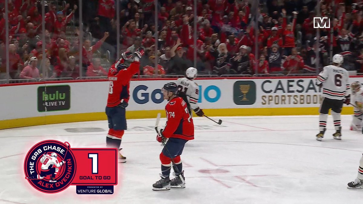 "THE GREAT 8 STANDS SIDE BY SIDE WITH THE GREAT ONE!" Alex Ovechkin ties the NHL goal scoring record and the #ALLCAPS fans in Capital One Arena shower the Washington Capitals captain with an incredible ovation. 🎙️ Joe Beninati | Craig Laughlin