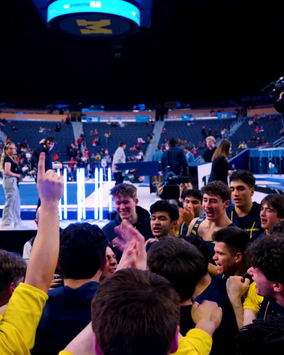Make that 5️⃣ consecutive B1G team titles for Michigan Gymnastics 🏆 🔥 #B1GMGym
