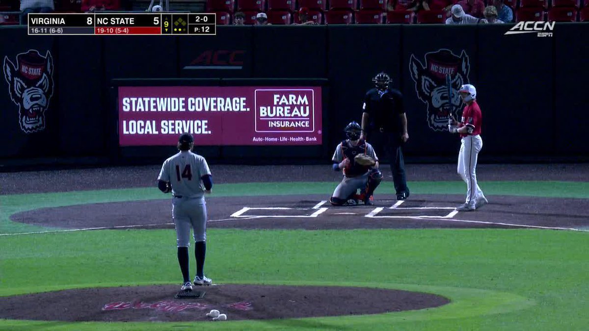 Now Fraasman goes deep! Chipping away. B9 | NCSU 6, UVA 8