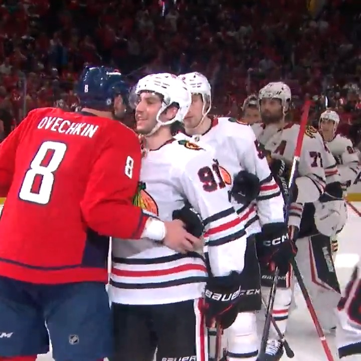 i love how uninterested bedard looks when old people are around