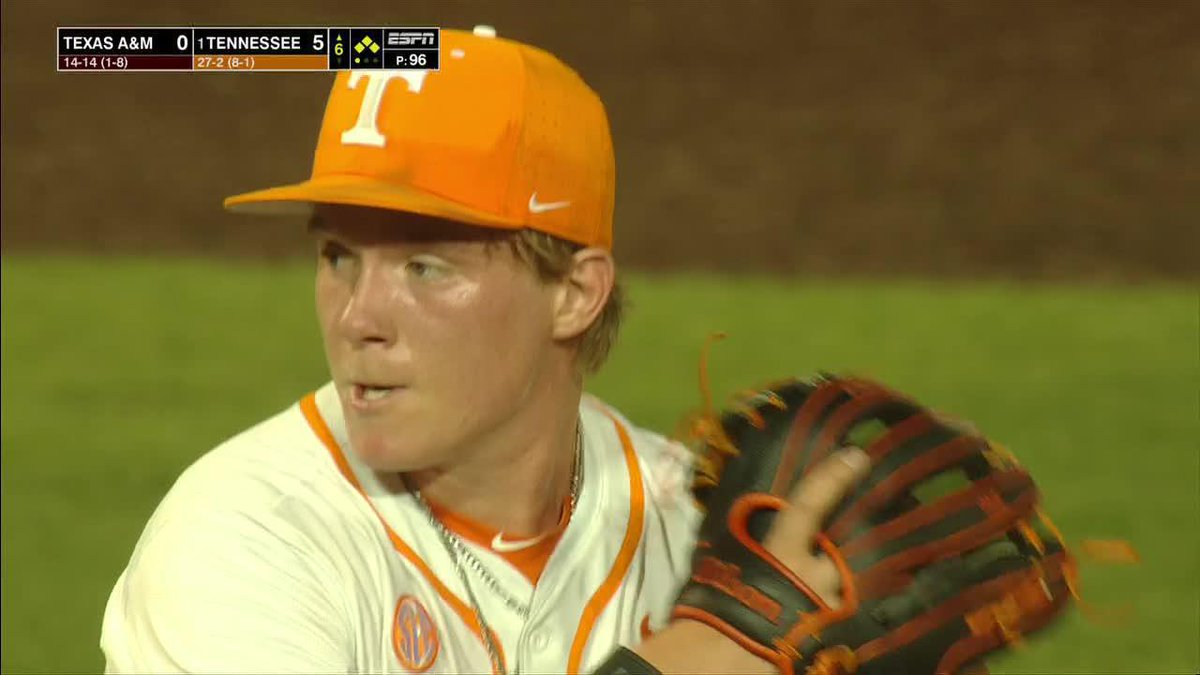 Good day to be a Vol 😁 Tennessee Baseball with their SECOND combined no-hitter this season! #NCAABaseball x 📷 ESPNU / Tennessee Baseball