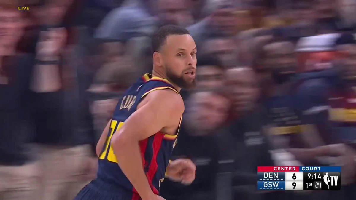 The dance and stepback SPLASH 💦 Steph getting started early on NBA TV #CenterCourt!
