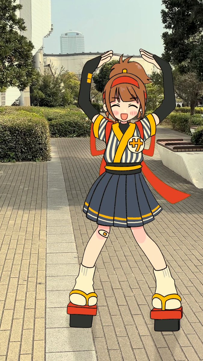 たまごベーコン肉厚ビーフをたくさん食べてくれてありがとう！ 嬉しくなると、つい踊っちゃうんだ！ 新レギュラー商品だから、これからもよろしくね #サムライたまご食べ美