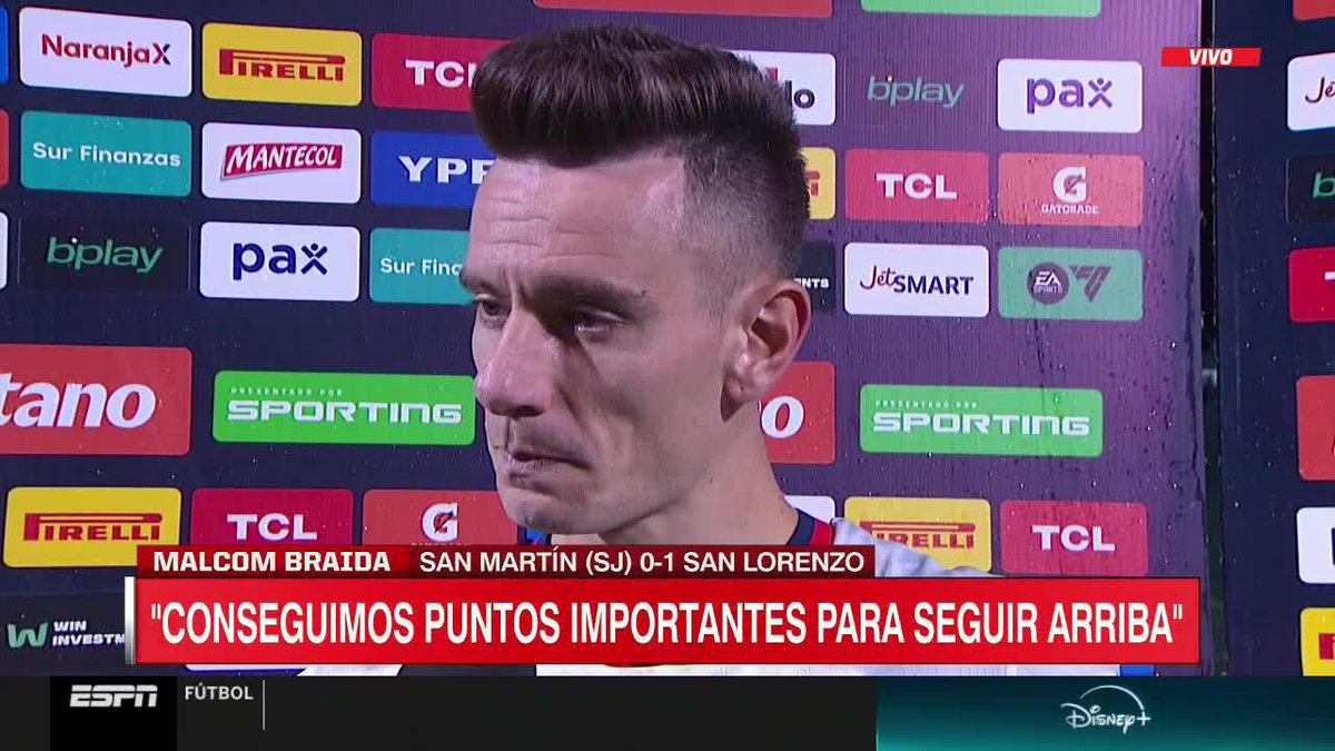 "ES FÚTBOL PROFESIONAL, TENÉS QUE PLANTEAR LOS PARTIDOS SEGÚN EL CONTEXTO, NO ES FÚTBOL DE BARRIO" Malcom Braida analizó el presente de San Lorenzo. 📺 #DisneyPlus
