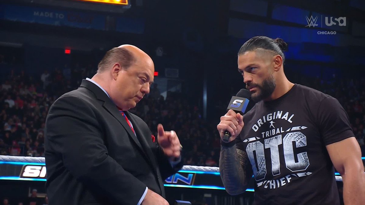 This is not at all how Paul Heyman expected his night to go... #WrestleMania is going to be INSANE! 😳 #SmackDown
