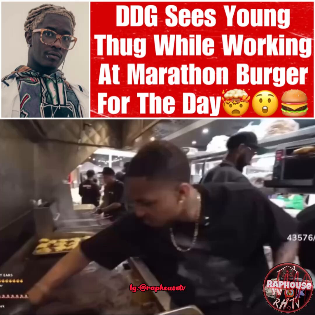 DDG Sees Young Thug While Working At Marathon Burger For The Day 🤯🍔