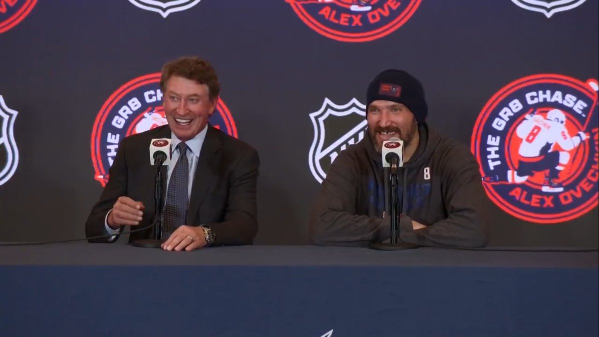 Wayne Gretzky and Alex Ovechkin’s full joint media availability following tonight’s game. #Gr8Chase
