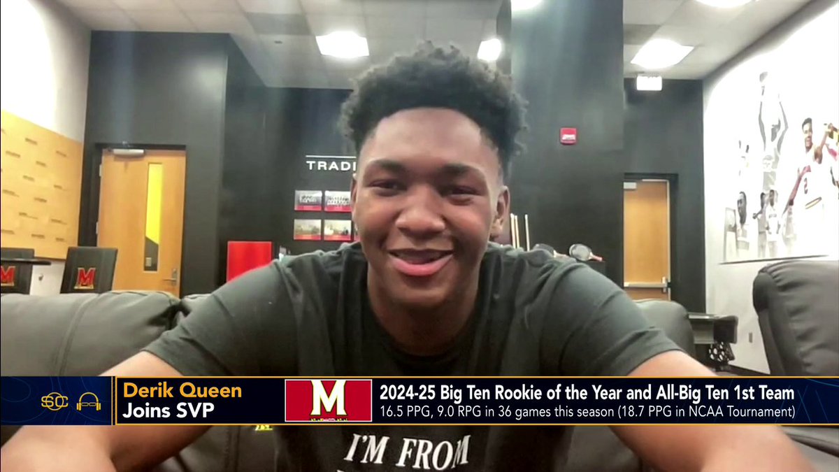 Maryland's Derik Queen announces he will enter the 2025 NBA draft 👀 Queen is the is the No. 10 prospect in ESPN's NBA draft projections. (via Scott Van Pelt)