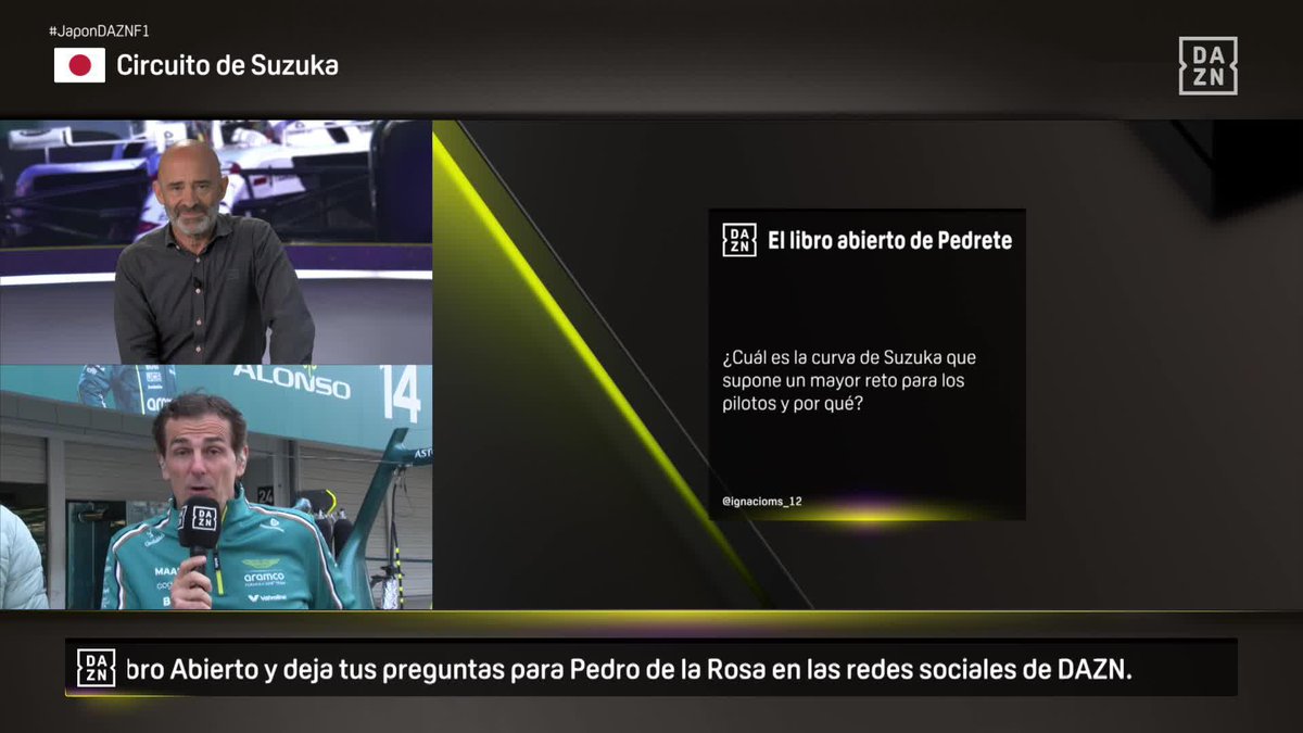 En un circuito donde reinan las curvas rápidas, Pedro de la Rosa nos deja claro en 'El libro abierto de Pedrete' cuál es la más difícil de todas 😮💨 #JaponDAZNF1 🇯🇵