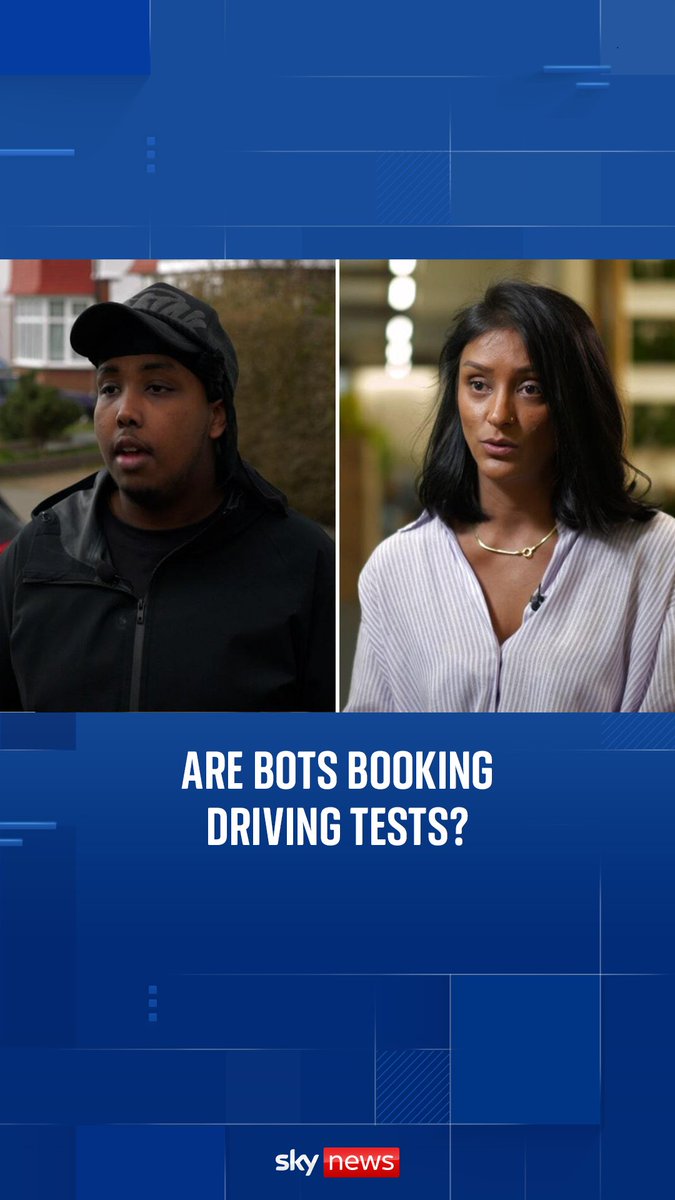 A driving instructor tells Sky News it's becoming increasingly difficult to book a practical driving test on the Driver &amp; Vehicle Standards Agency website - the only official way to secure a test - because of "bots".