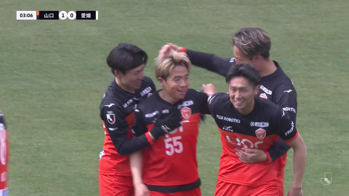 🎦 ゴール動画 🏆 明治安田J2リーグ 第8節 🆚 山口vs愛媛 🔢 1-0 ⌚️ 3分 ⚽️ 古川 大悟(山口) #Jリーグ