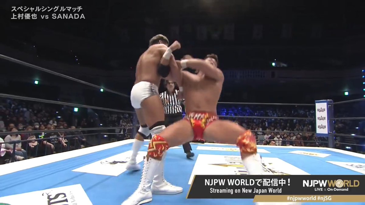 🌸SAKURA GENESIS 2025🌸 因縁の元・同門対決再び‼️ 🆚 上村 優也 × SANADA #njpwworld で配信中📡 視聴&登録⏩ #NJPW #njpwworld #njSG