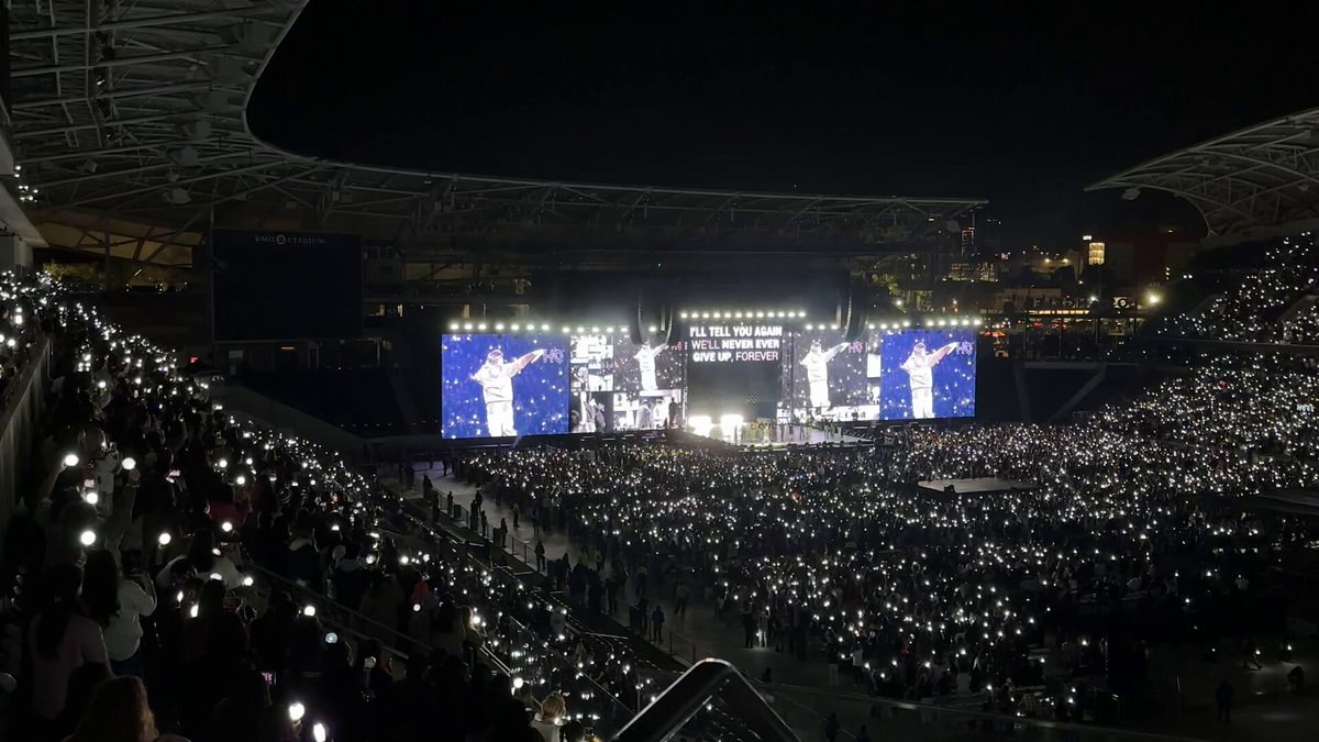 Hoseok's Neuron stage in a stadium filled with his fans