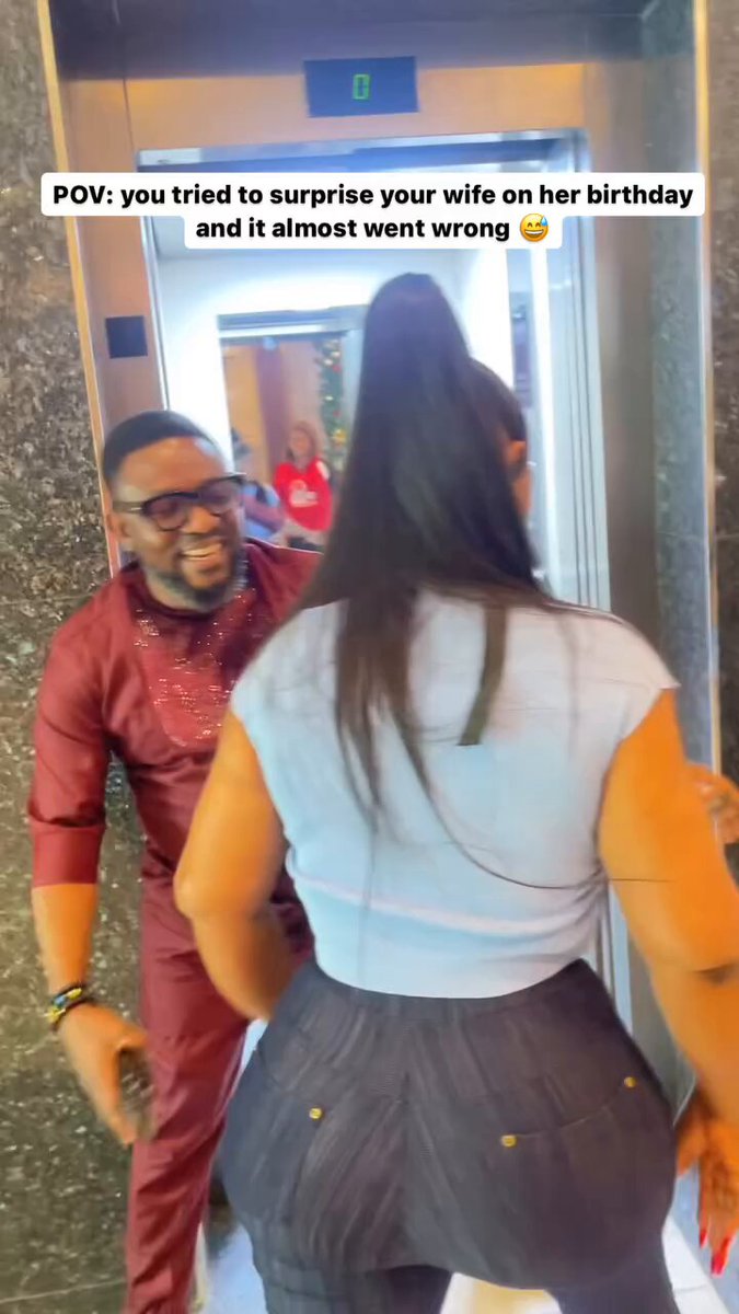 Her husband pranked her that their child fell off stairs just to surprise her and the surprise almost went wrong. See her reaction 😂