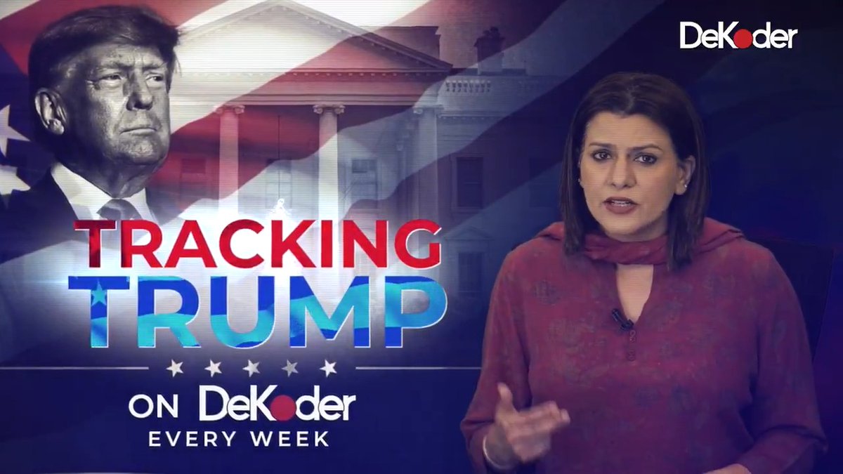 From slapping #tariffs to targeting migrants with deportations — #DonaldTrump is back, and he’s moving fast. Catch our new weekly show 'Tracking Trump' with Nidhi Razdan to keep up with The White House & decode impact. Ep 1 dropping tonight at 7 on our website & YouTube. Stay Tuned.