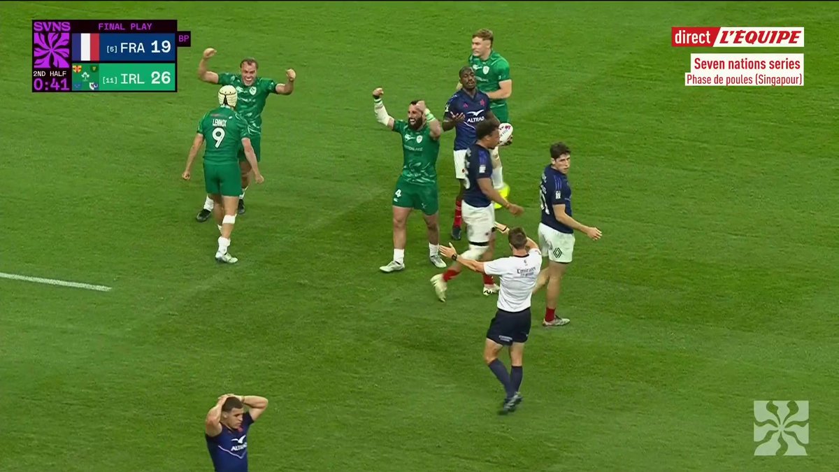 C'est le pire tournoi de la saison pour les Bleus du Seven qui sont battus par l'Irlande ! 😔 #lequipeRUGBY