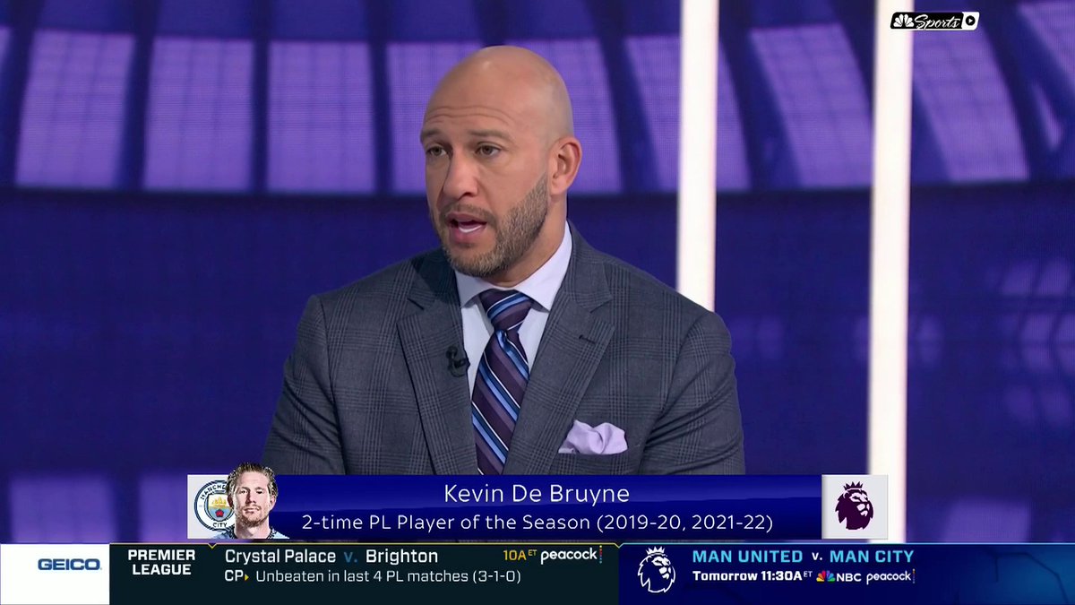Where does Kevin de Bruyne rank on the all-time list of Premier League midfielders? Rebecca Lowe, Robbie Earle and Tim Howard discuss after he announced his departure from Man City.