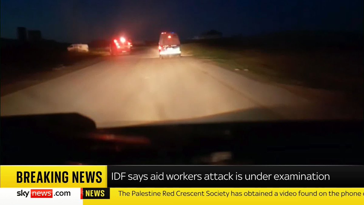 BREAKING: IDF says the incident involving emergency aid workers is under thorough review following the release of new video. 📺 Sky 501, Virgin 602, Freeview 233 and YouTube