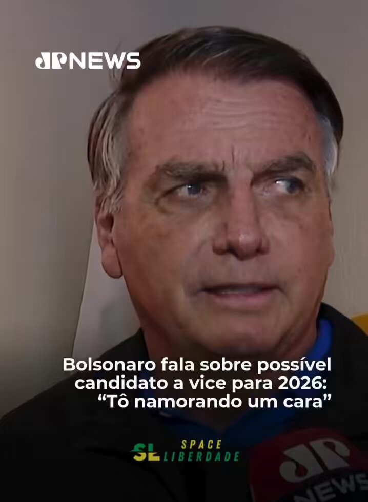 🚨URGENTE - Bolsonaro diz que “está namorando” um cara do Nordeste para ser seu vice, na eleição de 2026 “To namorando um cara do nordeste há muito tempo, heteramente falando, né?!”