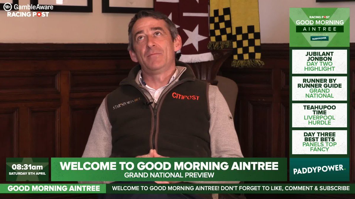 "It was great craic" Davy Russell revealed on #GoodMorningAintree he was in Popworld until 4:30am last night 😂🕺