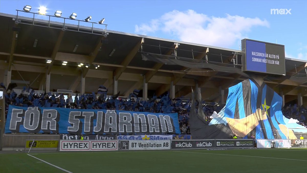 Inramningen på Studenternas inför mötet mellan IK Sirius och Djurgårdens IF. 📲 Se Allsvenskan på Max