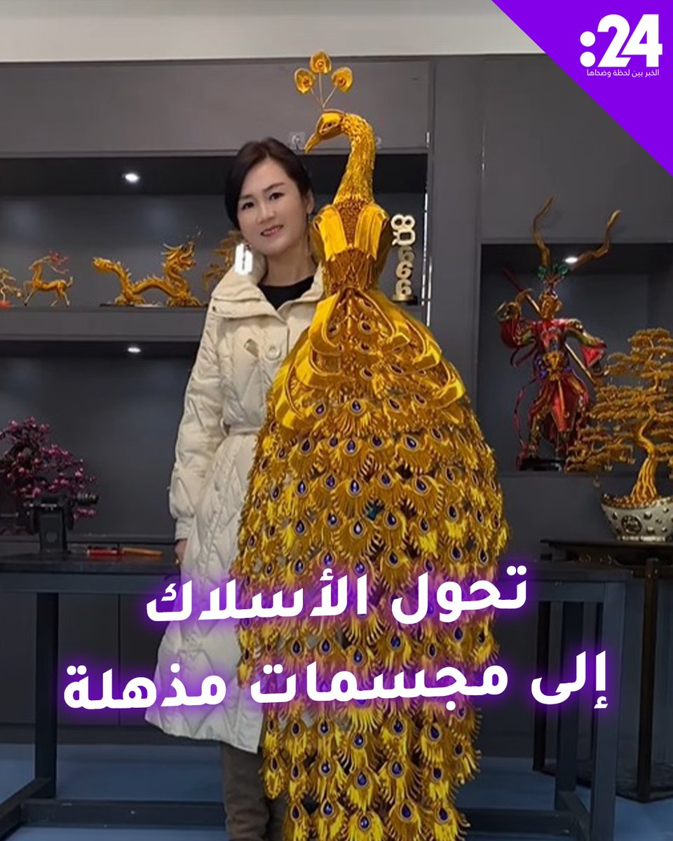 تحول الأسلاك المعدنية إلى قطع فنية مذهلة! بلوغر صينية تبهر المتابعين #ترند_النجوم لمشاهدة المزيد من الفيديوهات: