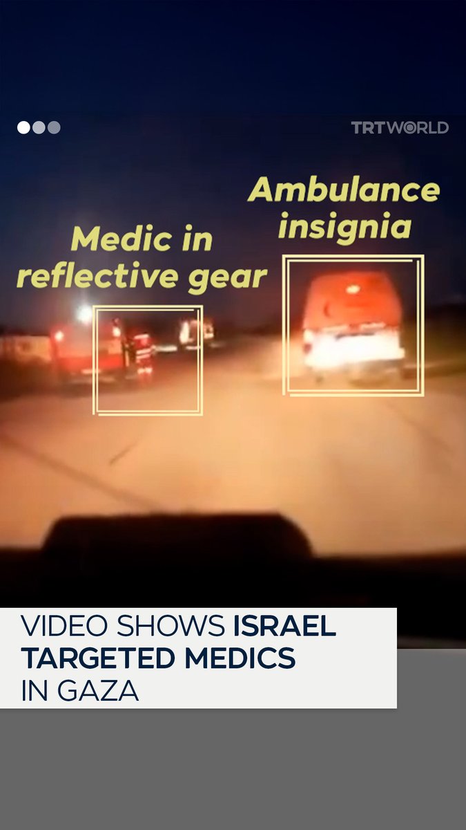 A video discovered on a slain medic’s phone reveals the truth behind Israel’s targeting of 15 aid workers on March 23 in Palestine’s Gaza. Israel initially claimed the vehicles were unmarked and “suspicious,” falsely stating that they had “killed nine militants.” The footage, however, reveals that the ambulances and fire trucks involved were clearly marked with emergency lights when they were targeted