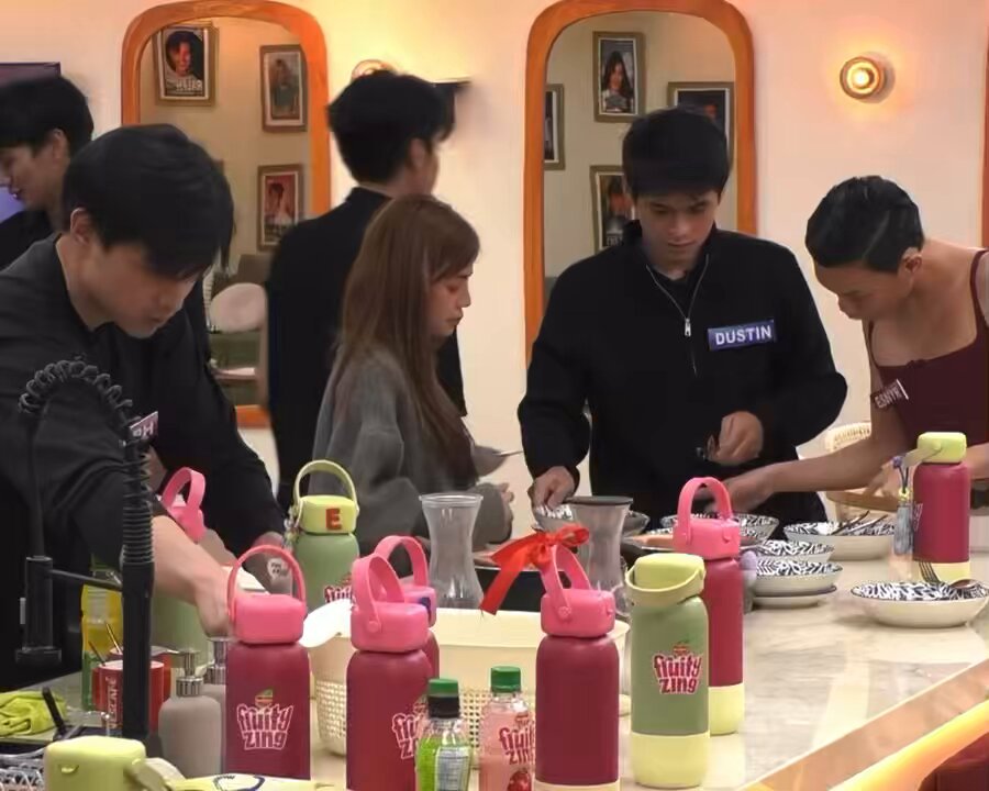 dustin &amp; bianca with esnyr preparing their dinner DUSTBIA SATylish PAIR #PBBTheBigCollab #PBBCollabRampaApmar