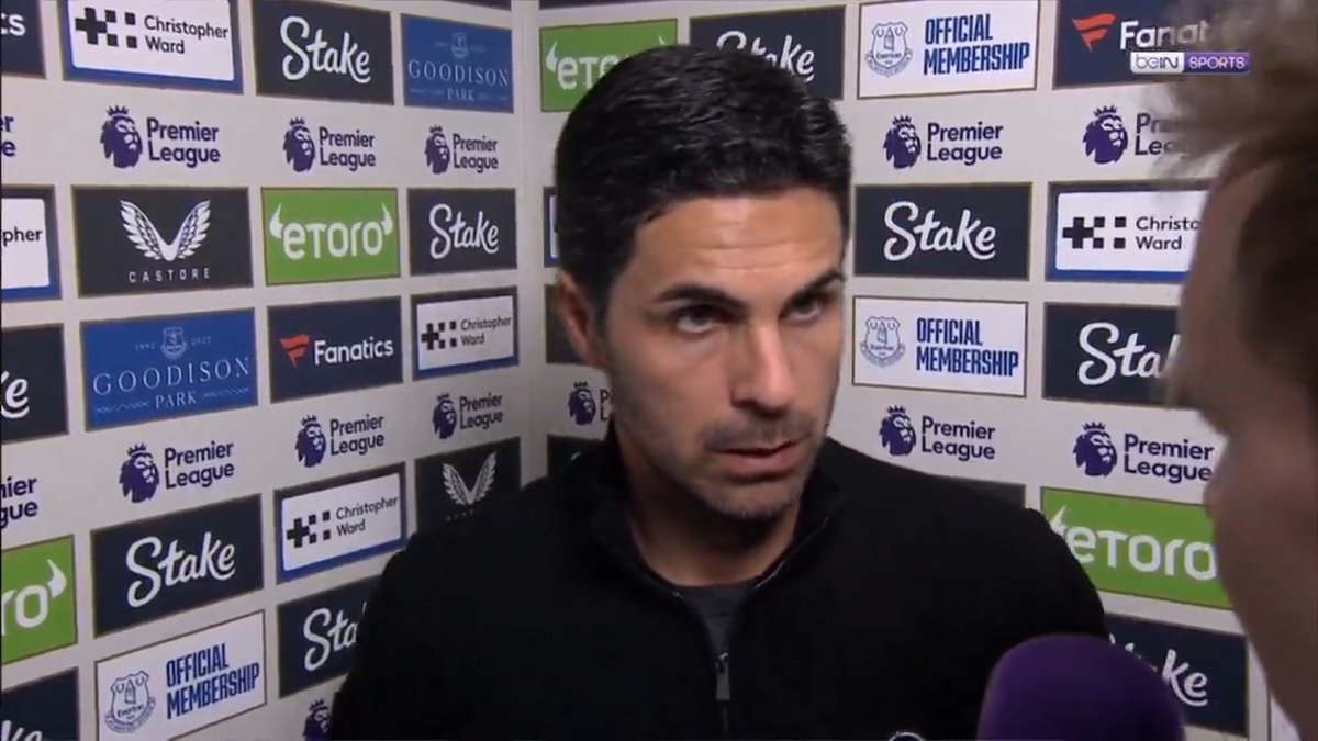 Mikel Arteta: “We conceded a penalty that, in my opinion, was NOT a penalty, very clear. There is not enough contact &amp; the contact starts outside, inside there is nothing.” 😤 🎥 beIN SPORTS