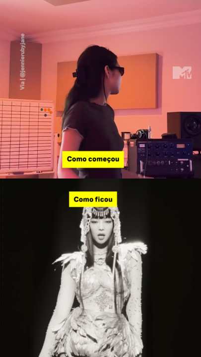 Eu olhei e gritei: 🗣️ARTISTA🗣️ JENNIE como que pode essa pitica ser extremamente talentosa?! 🥹 #MTVMúsica #JENNIE