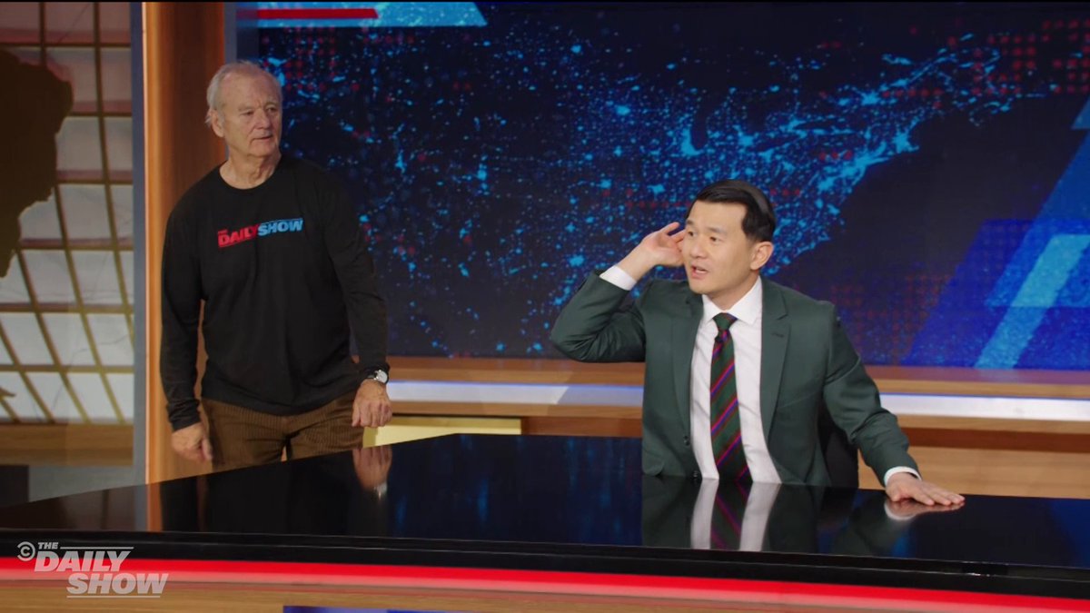 Bill Murray swoops in to congratulate Ronny Chieng on becoming a U.S. citizen.