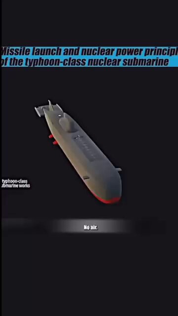 ロシア（ソ連）タイフーン型原子力潜水艦のミサイル発射と原子力原理（6隻とも退役済み）。