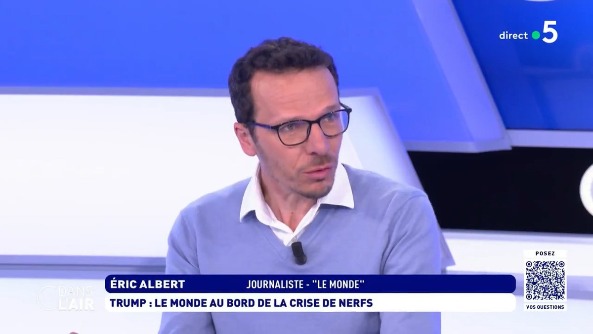 "On est en train de vivre un tournant historique. Cela fait 80 ans qu'on défait les barrières douanières, 40 ans que cela s'accélère. Il y avait eu un premier ralentissement lors du premier mandat de #Trump, mais là on change d'ère." Eric Albert (Eric Albert) dans #cdanslair