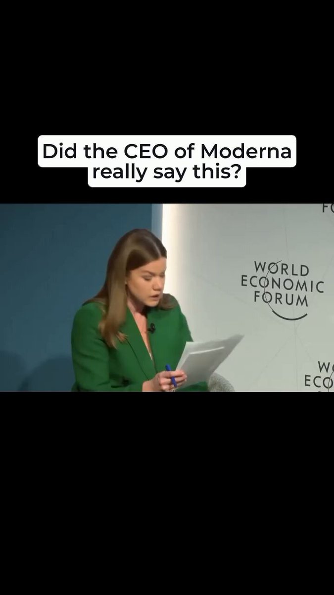 “Moderna made 100,000 doses in 2019” Vaccine Manufacturer CEO says the quiet part out loud that they were making the experimental mRNA vaccines before Covid even became a thing. Why? Well it’s simple - they knew & it was planned, Vaccines weren’t for Covid, Covid was was the vaccines.