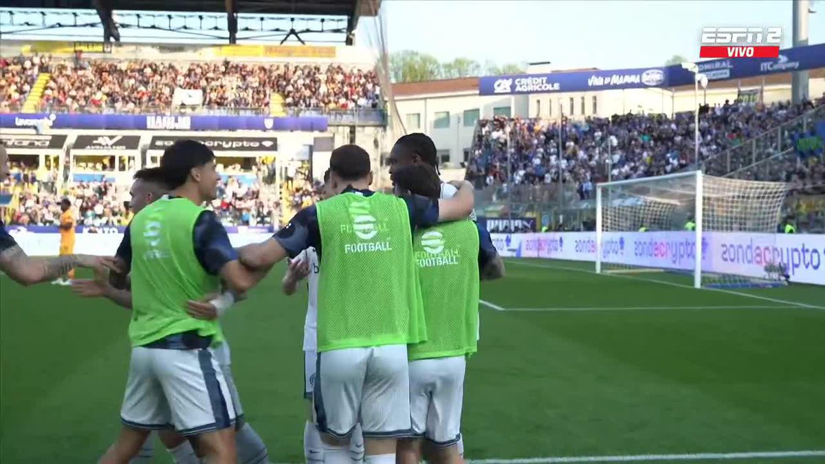 ¡VALE IGUAL! Marcus Thuram le pegó muy mal, pero la pelota se terminó colando en el arco para el 2-0 de Inter en la #SerieAxESPN. 📺 Mirá la #SerieA en #DisneyPlus