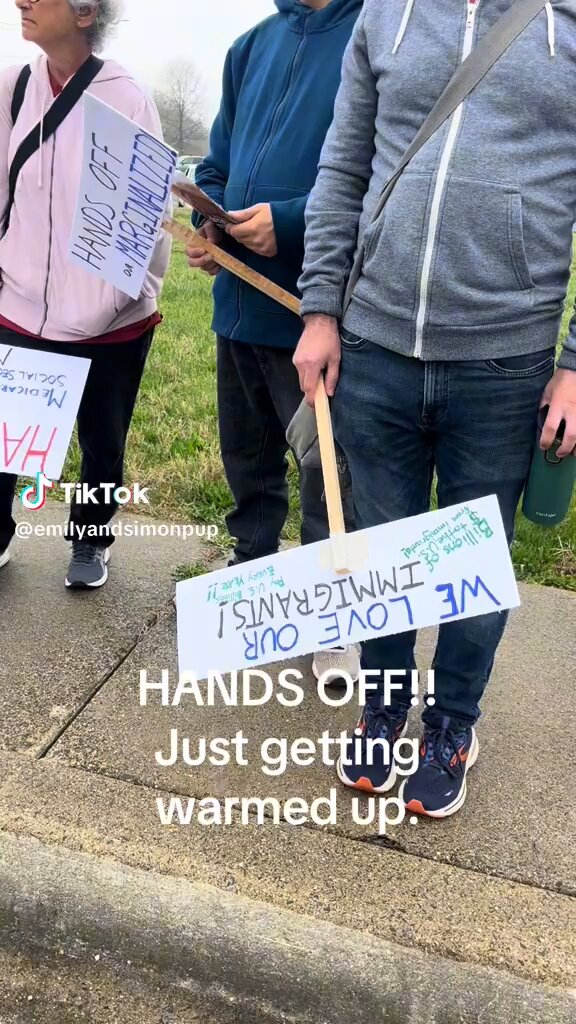 What do you notice about these protesters today?