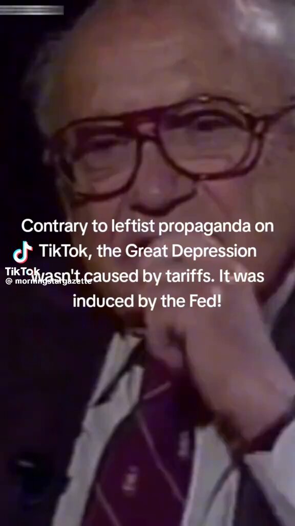 Milton Friedman: the Great Depression was caused by the Fed. Not tariffs.