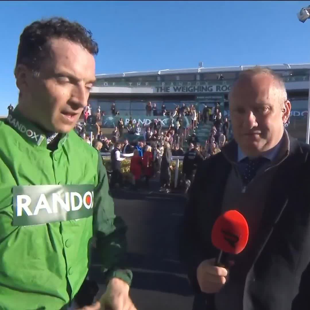"We're meant to be on the 20:15 out of Manchester - I don't think we're gonna make that!" Patrick Mullins after a day of days at Aintree
