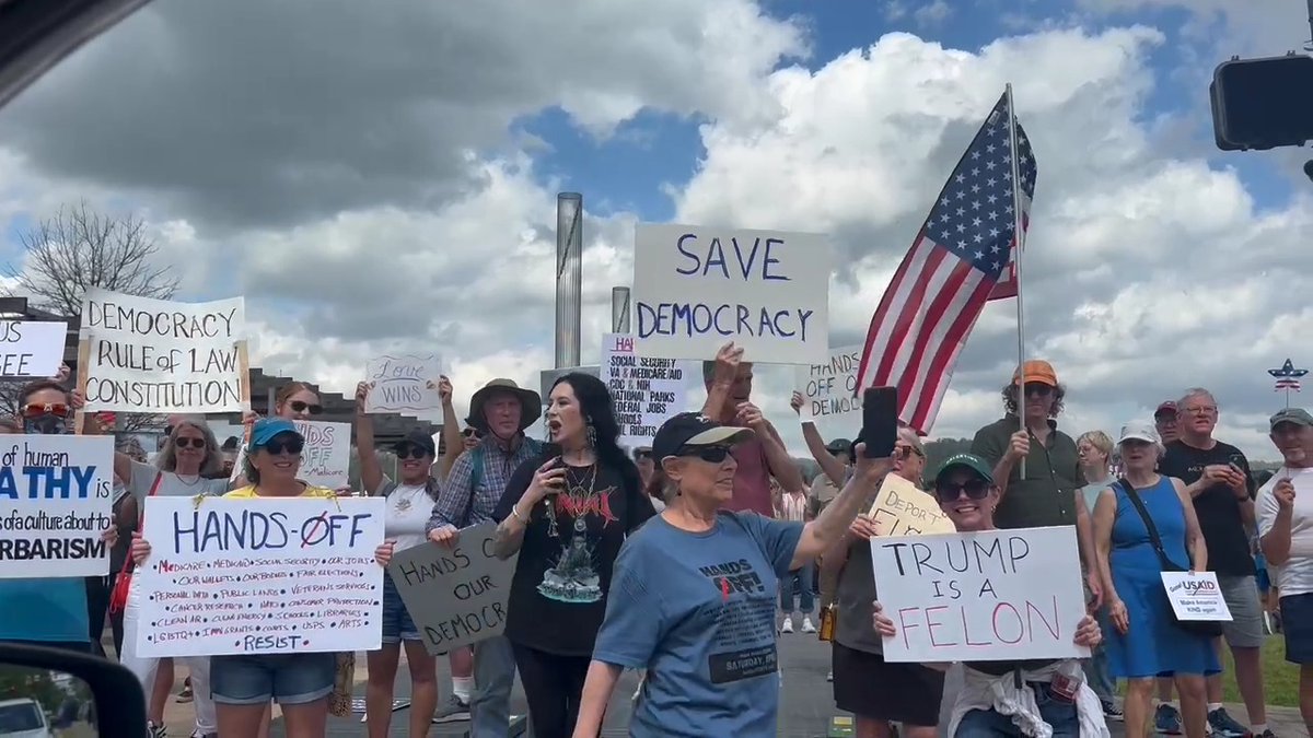 HAPPENING NOW: Protestors are picketing in Downtown Chattanooga joining thousands of protestors nationwide for the "Hand Off!" protests. Our crew is there to talk to demonstrators.
