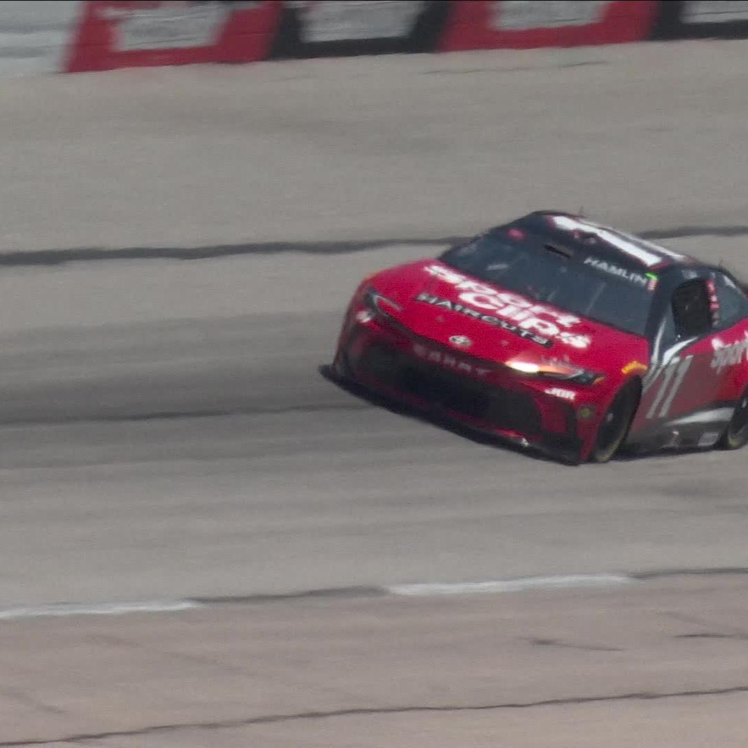 Way to hang onto it, Denny Hamlin. 😮‍💨