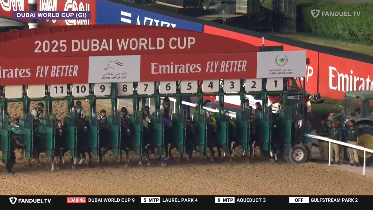 🇺🇸🏆 America 1-2 in the Dubai World Cup as #2 HIT SHOW scores at 41-1 under Florent Geroux for Brad H. Cox Racing! Mixto second and Forever Young third in the $12 million race. Wathnan Racing owns the gray son of Lane's End Candy Ride. Case Clay