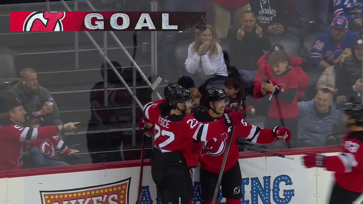 Nico Hischier picks up his sixth point in three games on Bratt's shorthanded goal! 🔥 #NHLStats: 🇺🇸: ABC &amp; ESPN+ ➡️ 🇨🇦: Sportsnet or stream on Sportsnet+ ➡️