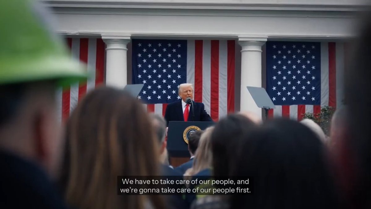 “The United States can no longer continue with the policy of unilateral economic surrender. WE HAVE TO TAKE CARE OF OUR PEOPLE, AND WE'RE GONNA TAKE CARE OF OUR PEOPLE FIRST.” –President Donald J. Trump 🇺🇸