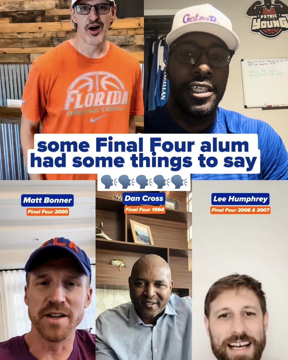 to: our Final Four guys from: Gator Final Four Alum 🥹🥹🥹