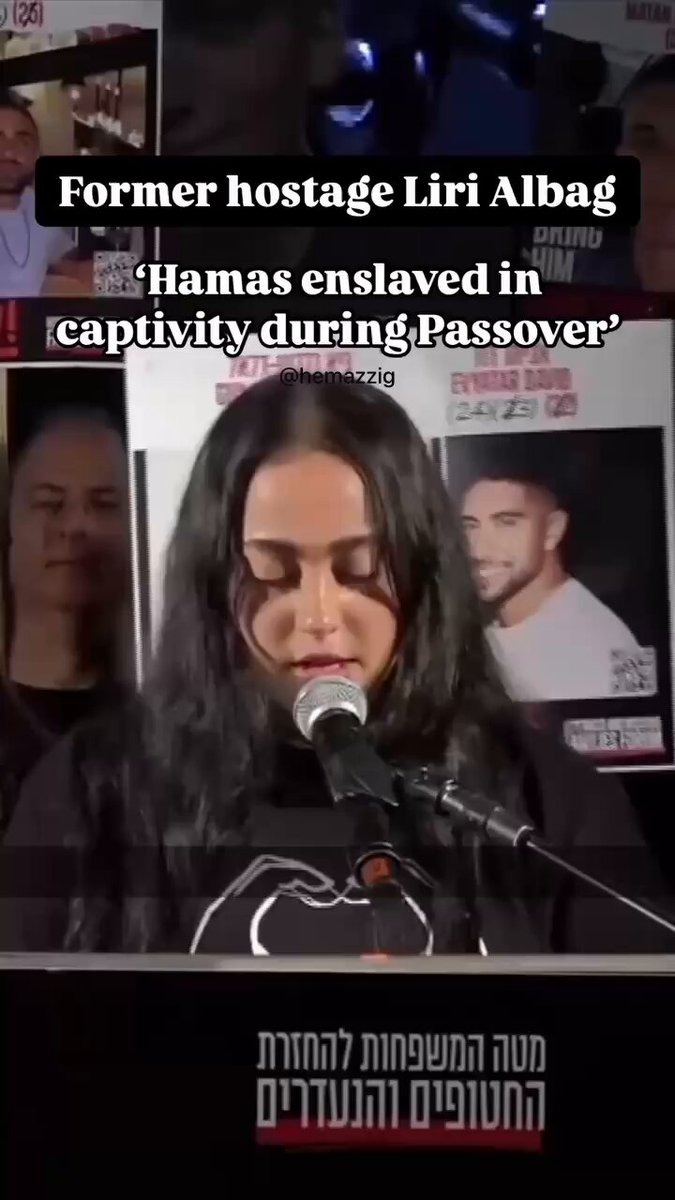 Liri Albag was enslaved by Hamas during Passover, the holiday of freedom. Liri, recently freed from Hamas captivity, is now raising her voice for the 59 hostages still held in Gaza. This Passover, freedom is not complete until they are all home. 🎗️