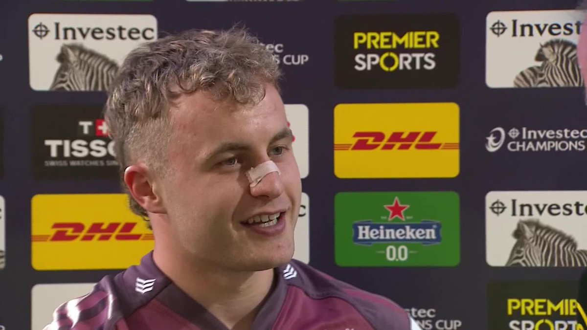 🔴 Munster Rugby's Craig Casey reflects on a memorable win for his team and the incredible support from the travelling fans "Today was one of those days. It will go down in history and Munster folklore." 🗣️ #InvestecChampionsCup